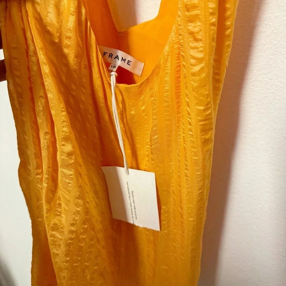 NWT $378 FRAME Denim Womens Crinkled Silk Pullover Halter Top - Picture 5 of 7